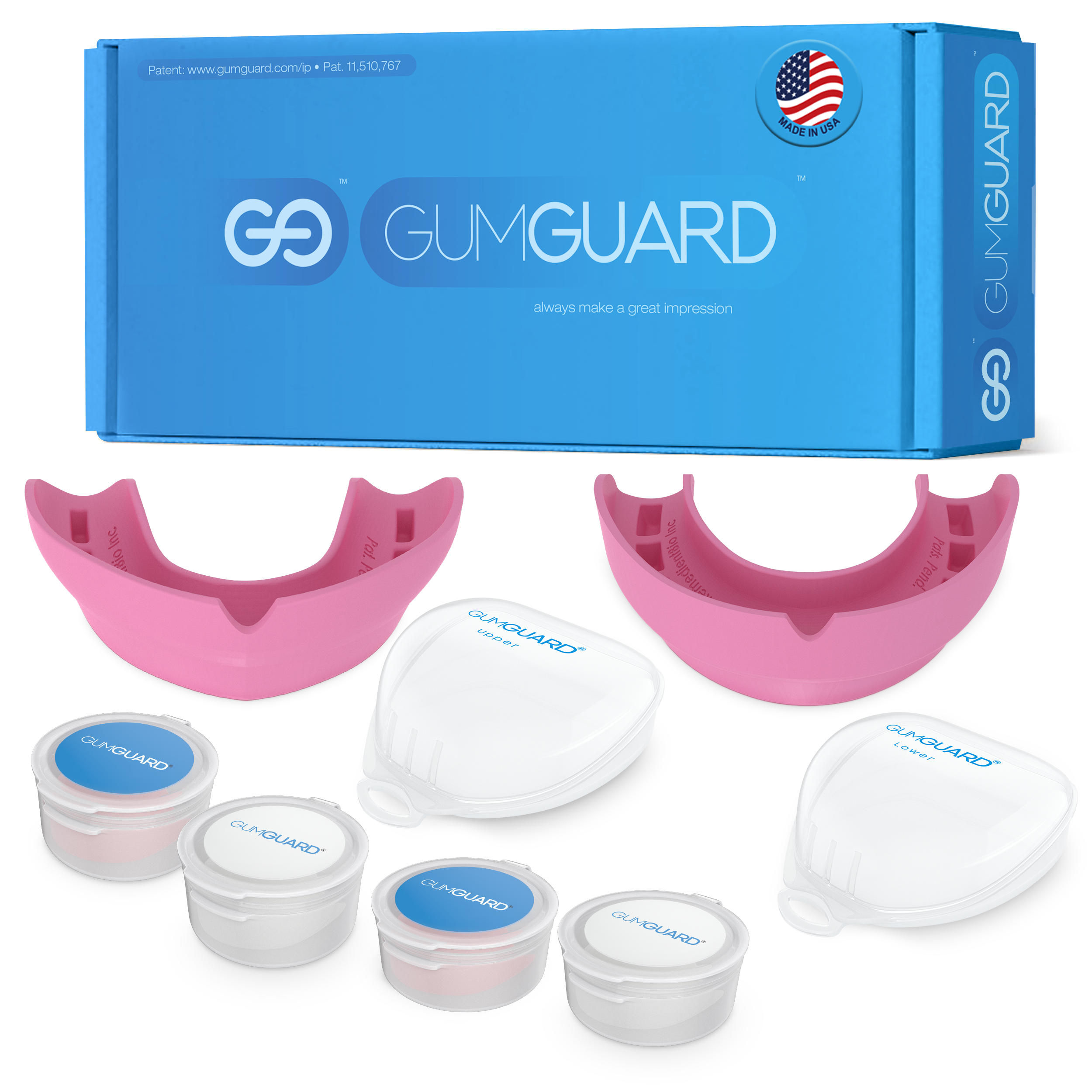 GumGuard® UltraSoft PM Upper & Lower Set | Pink